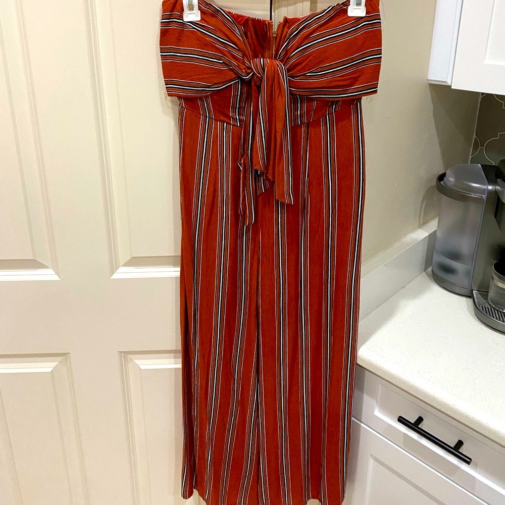 VICI Strapless Jumper Romper Capri Length Orange